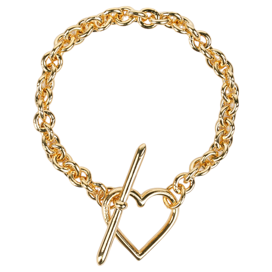 HEART BRACELET (SMALL LINK) / GOLD