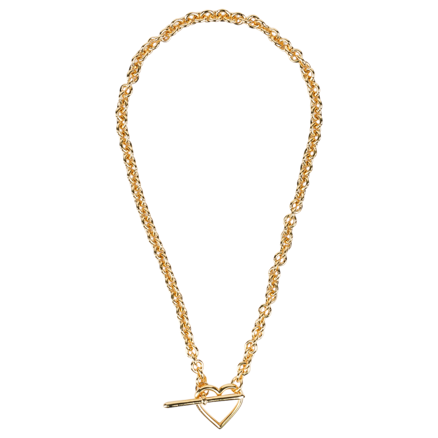 HEART NECKLACE (SMALL LINK) / GOLD