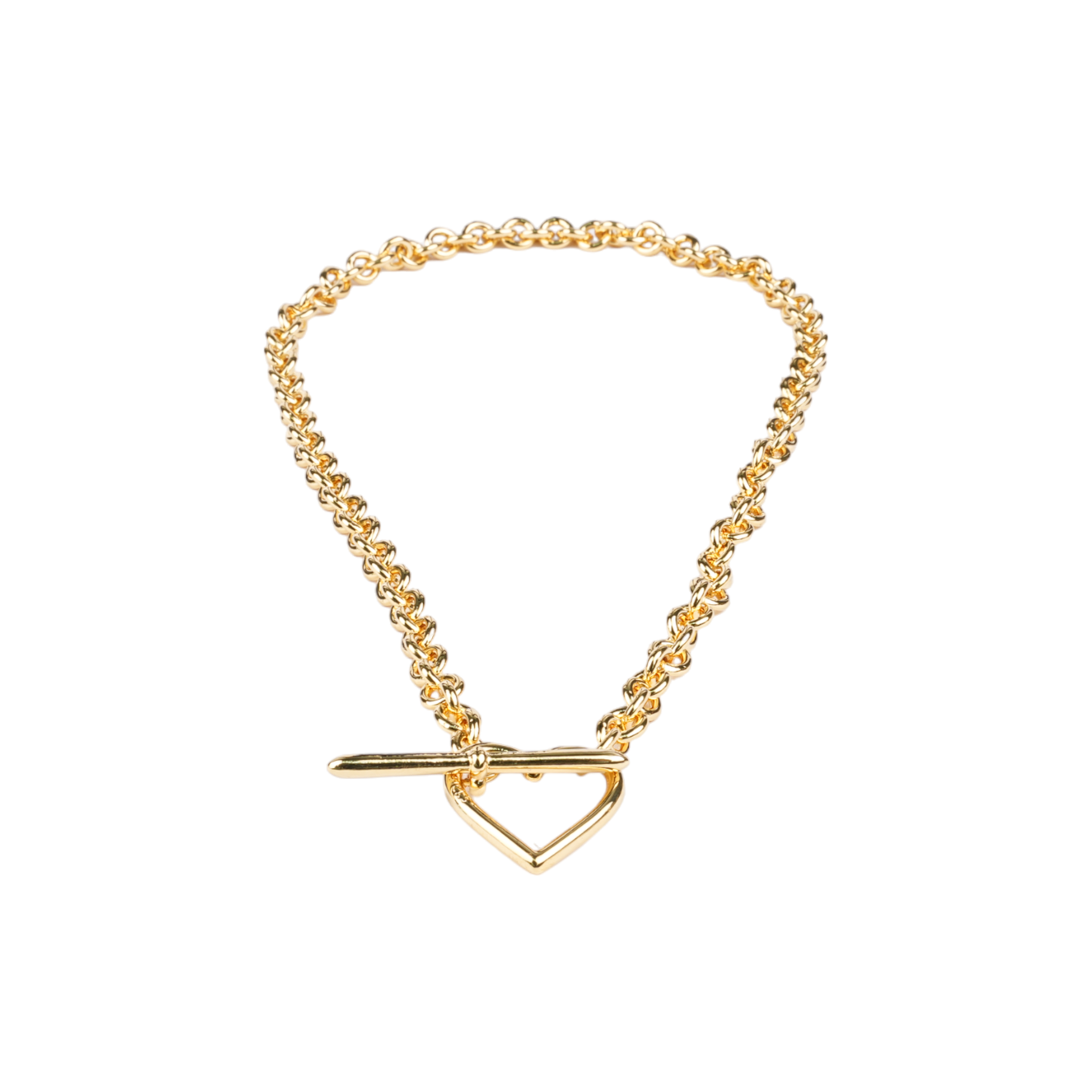 HEART NECKLACE (SMALL LINK) / GOLD