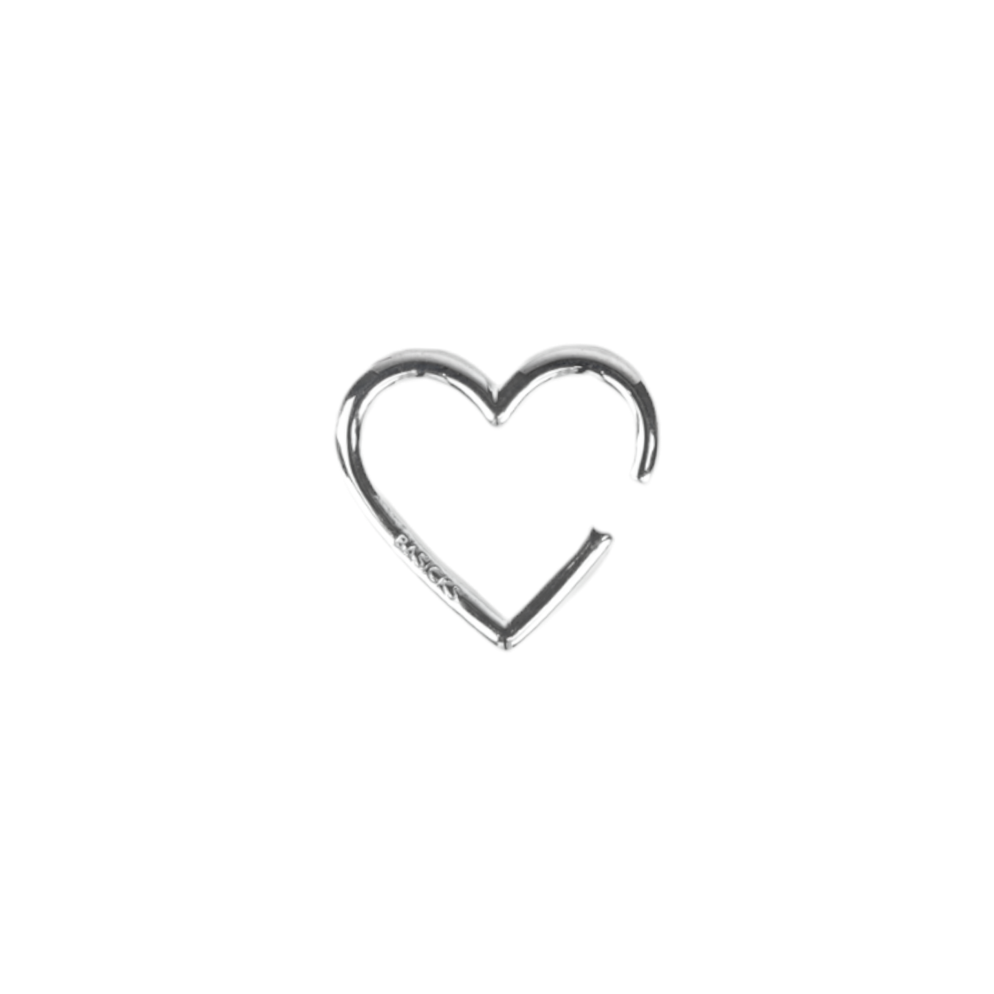 SILVER HEART EAR CUFF / SILVER