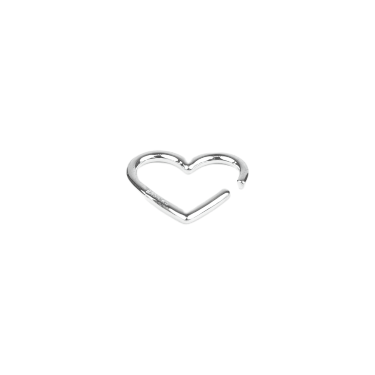 SILVER HEART EAR CUFF / SILVER