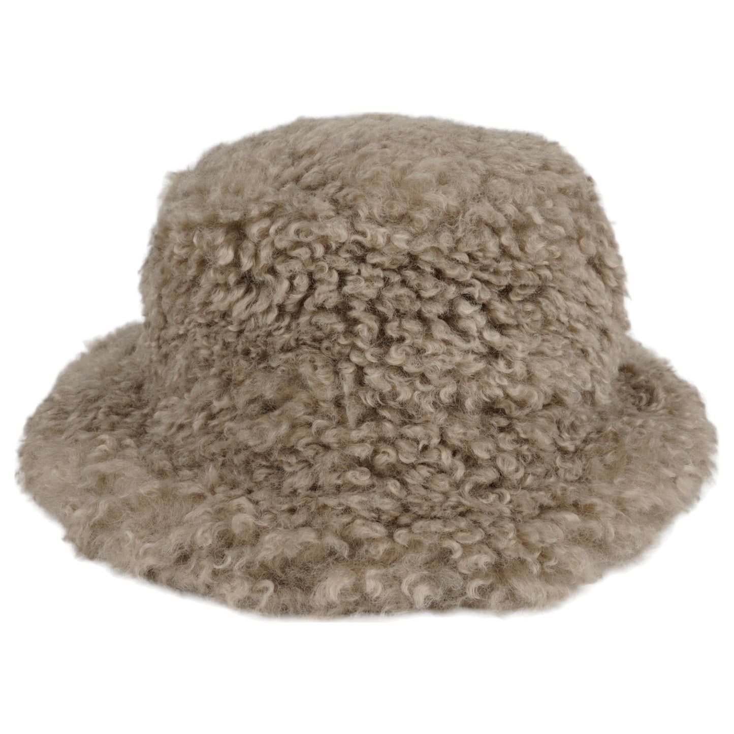 FAUX FUR BIG BUCKET HAT / MILKTEA