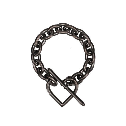 HEART BRACELET(MEDIUM LINK) / BLACK