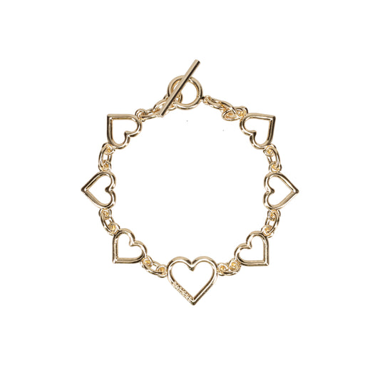 HEART SHAPED BRACELET / GOLD