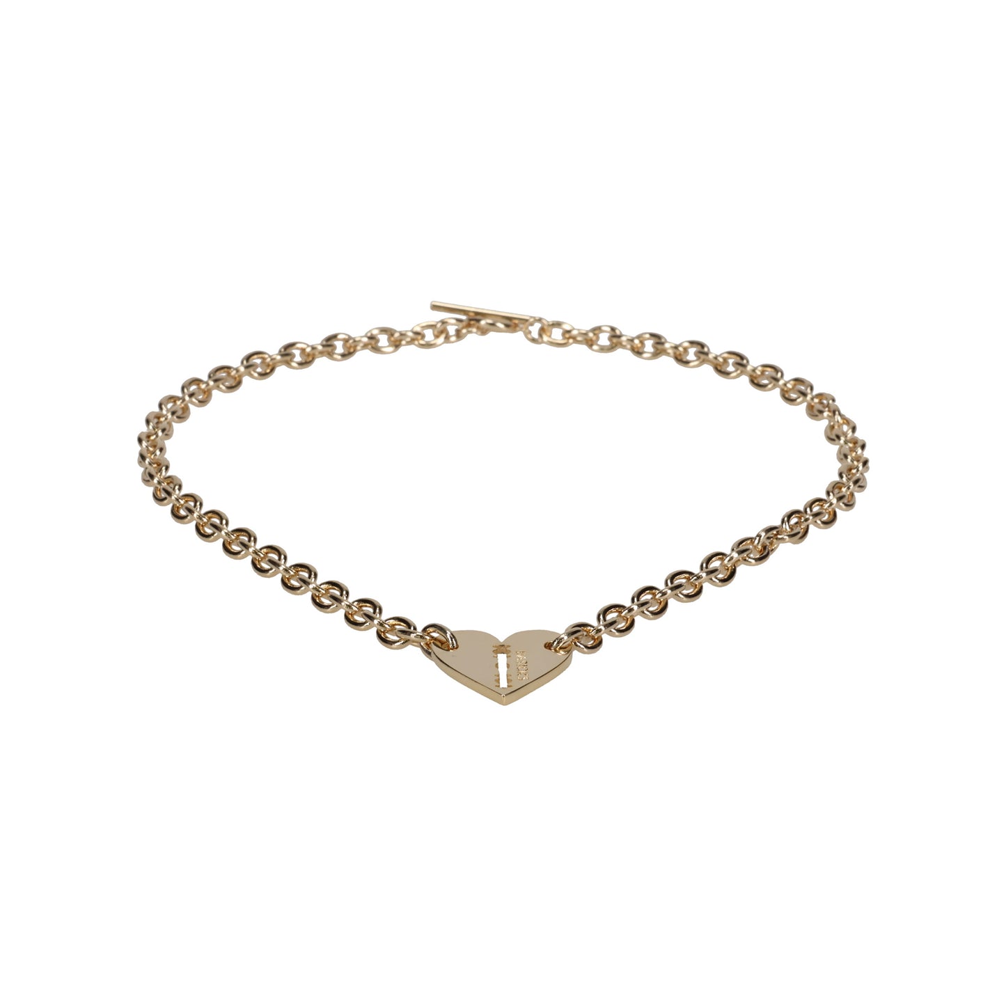 HEART RAZOR NECKLACE(SMALL LINK) / GOLD