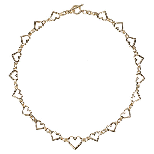 HEART SHAPED NECKLACE / GOLD