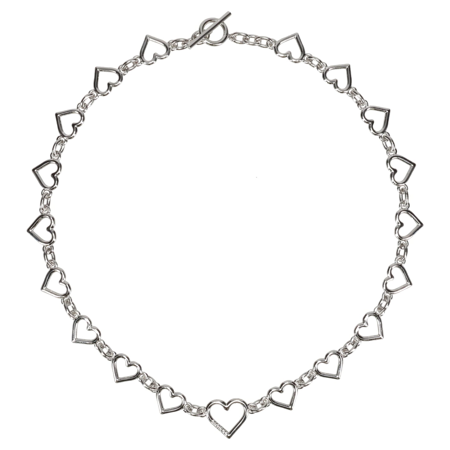 HEART SHAPED NECKLACE / SILVER