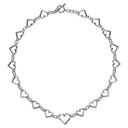 HEART SHAPED NECKLACE / SILVER