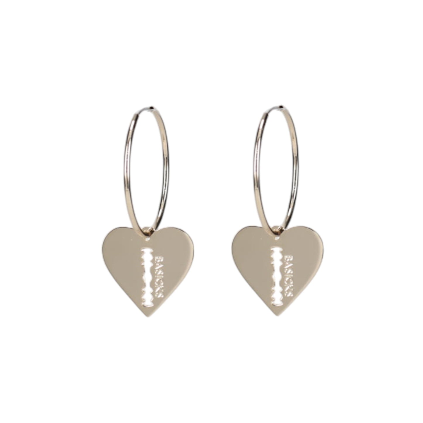 HEART RAZOR EARRINGS / GOLD