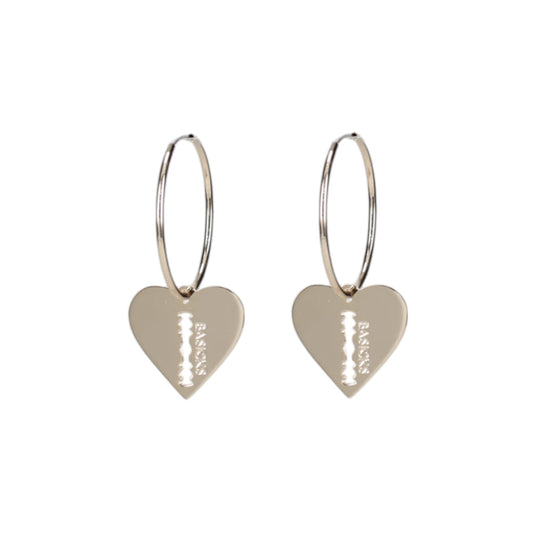 HEART RAZOR EARRINGS / GOLD