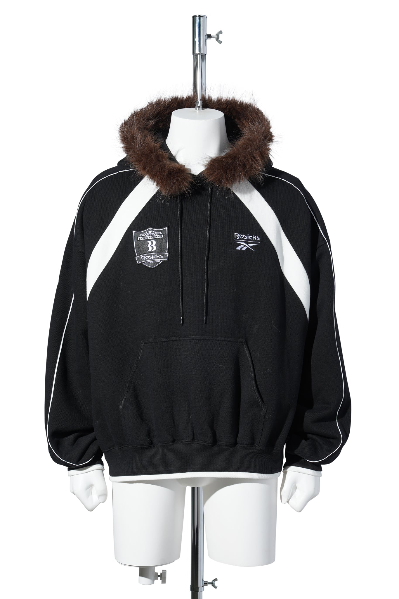 BASICKS x Reebok UNIFORM SWEAT HOODIE / BLACK