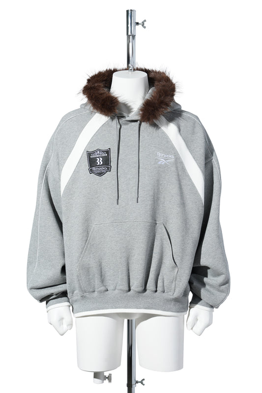 BASICKS x Reebok UNIFORM SWEAT HOODIE / GRAY