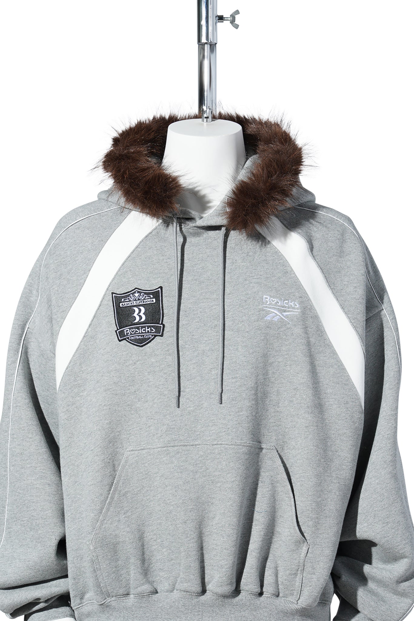 BASICKS x Reebok UNIFORM SWEAT HOODIE / GRAY