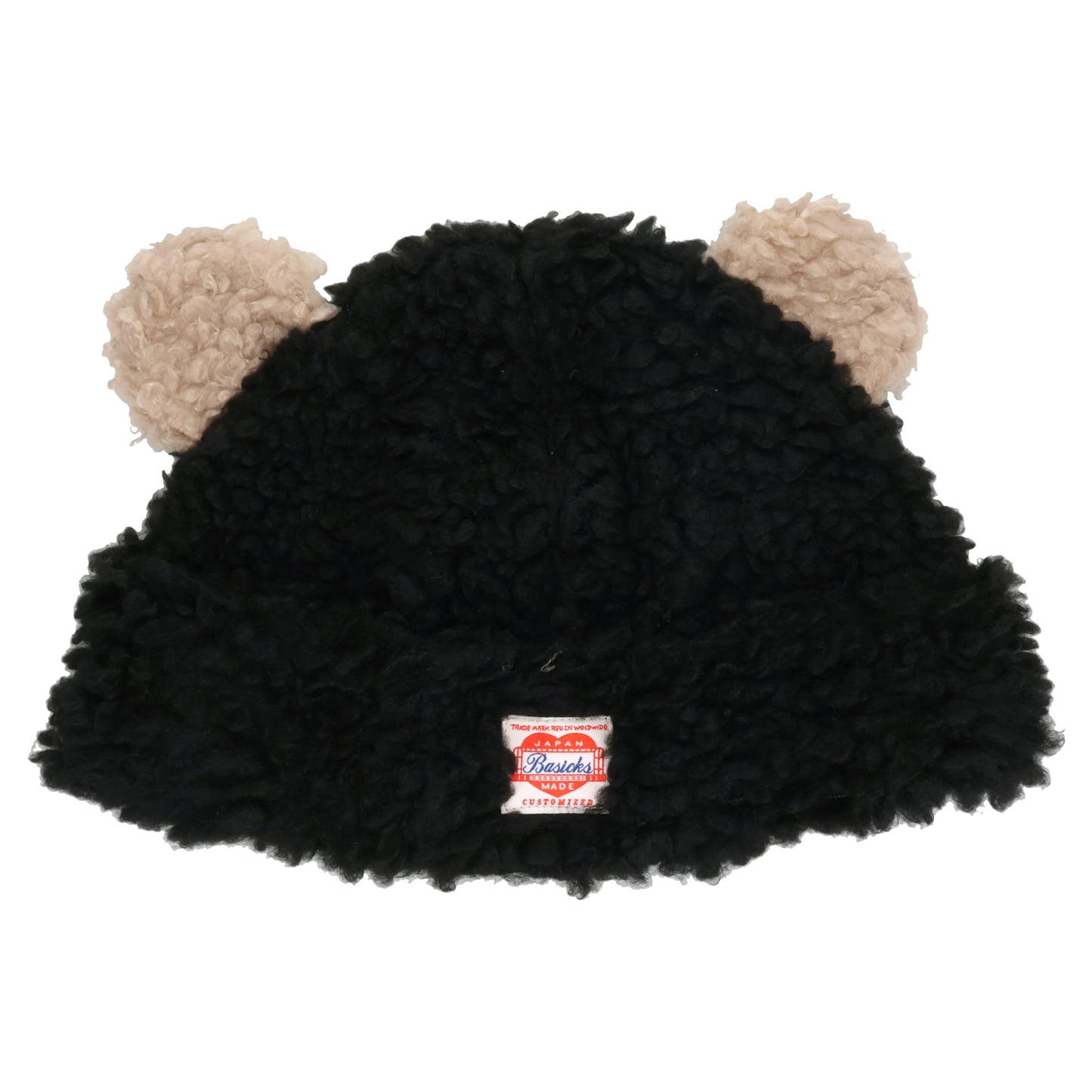 BEAR BEANIE / BLACK/BROWN