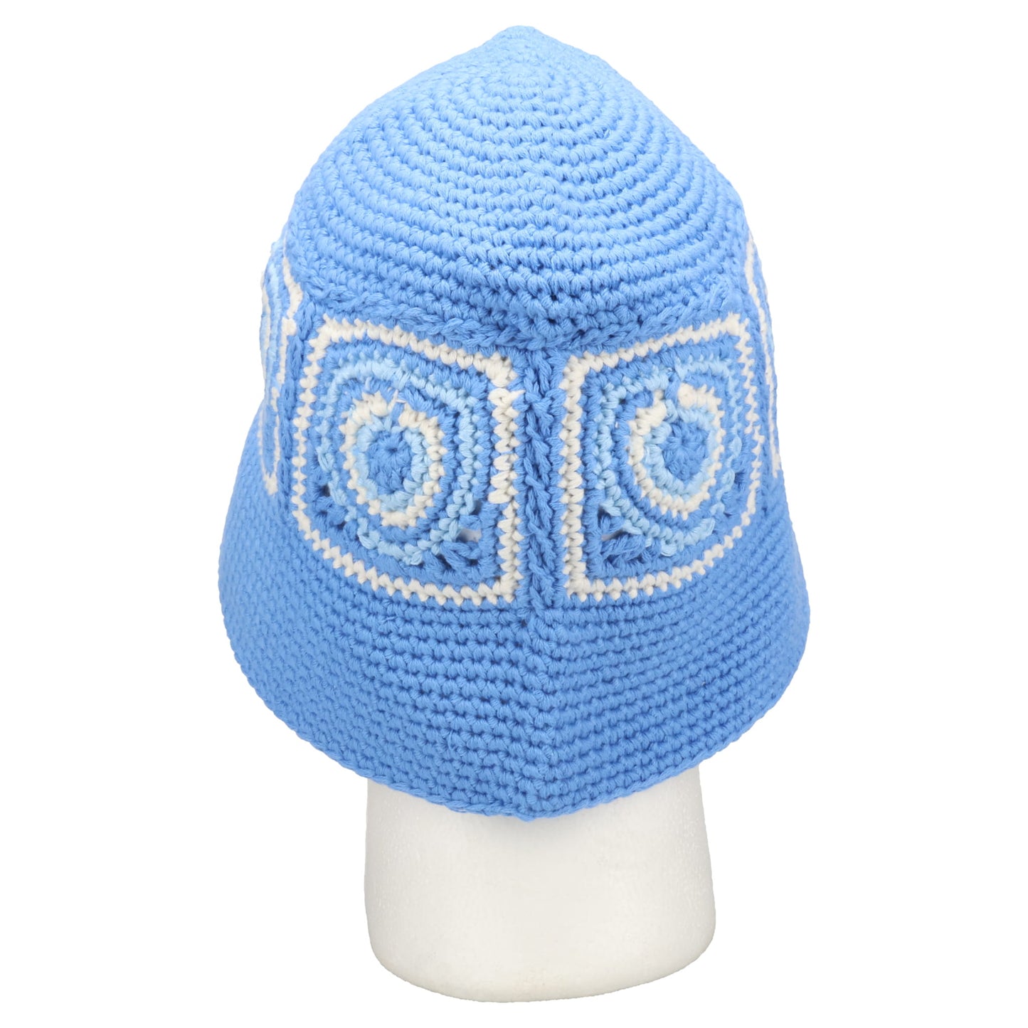 HEART CROCHET BUCKET HAT / BLUE