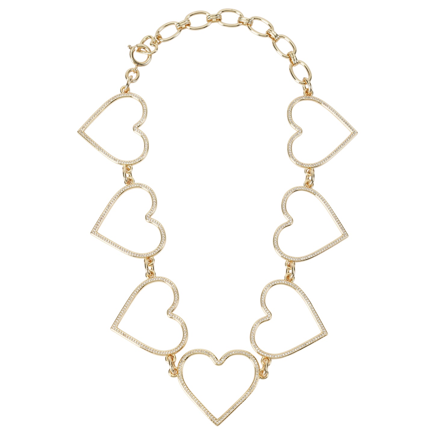 GOLD HEART MEGA NECKLACE / GOLD