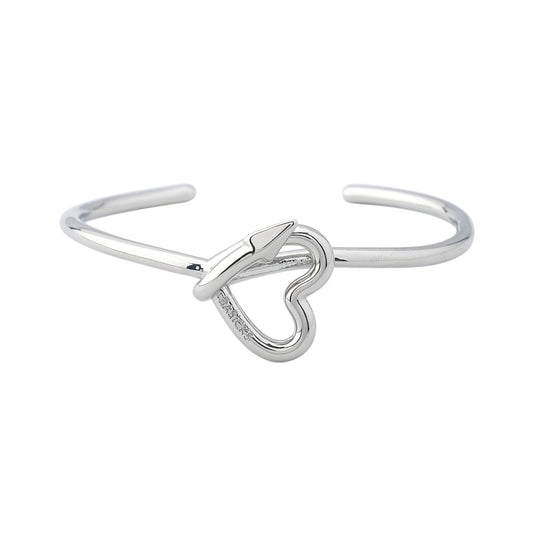 HEART ARROW BANGLE / SILVER