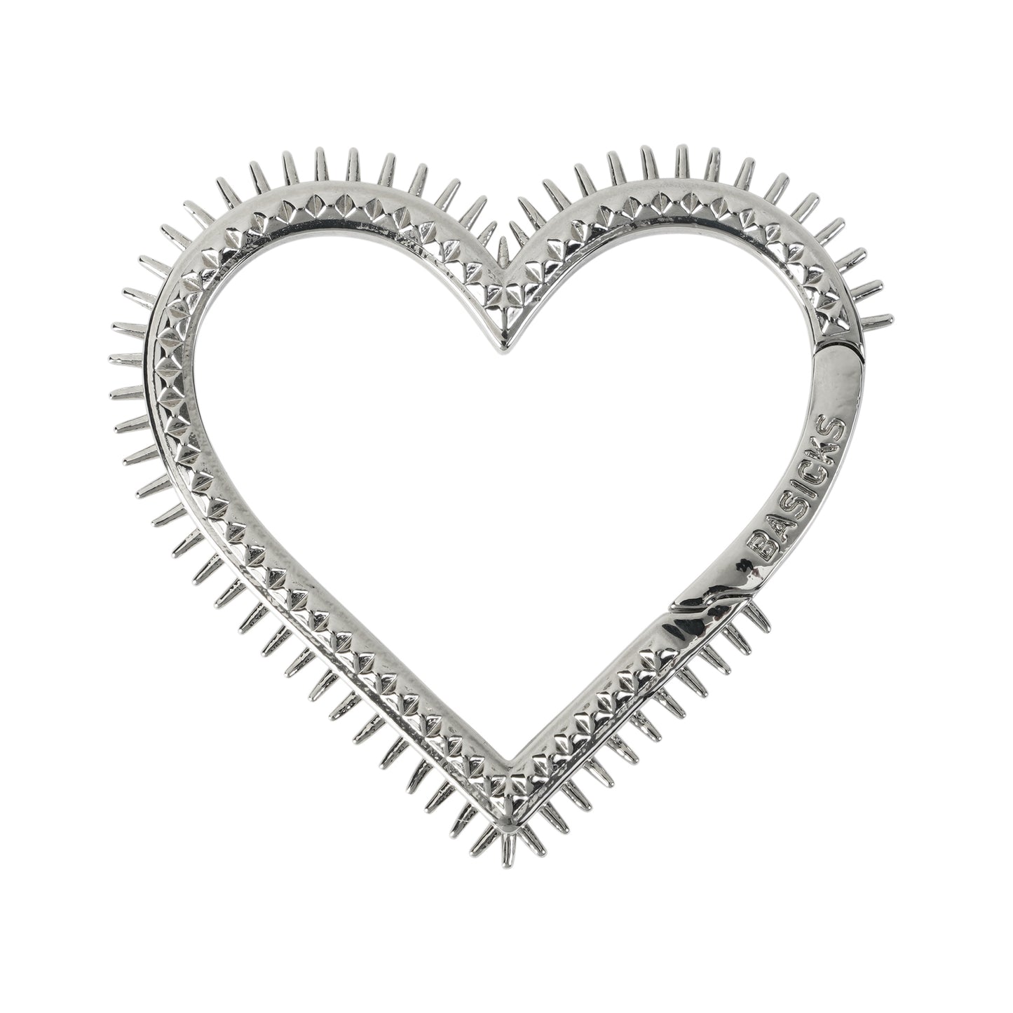 SPIKY HEART CARABINER / SILVER