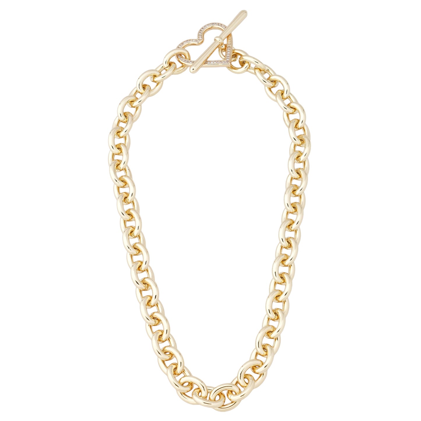 HEART LINK FLOW NECKLACE / GOLD