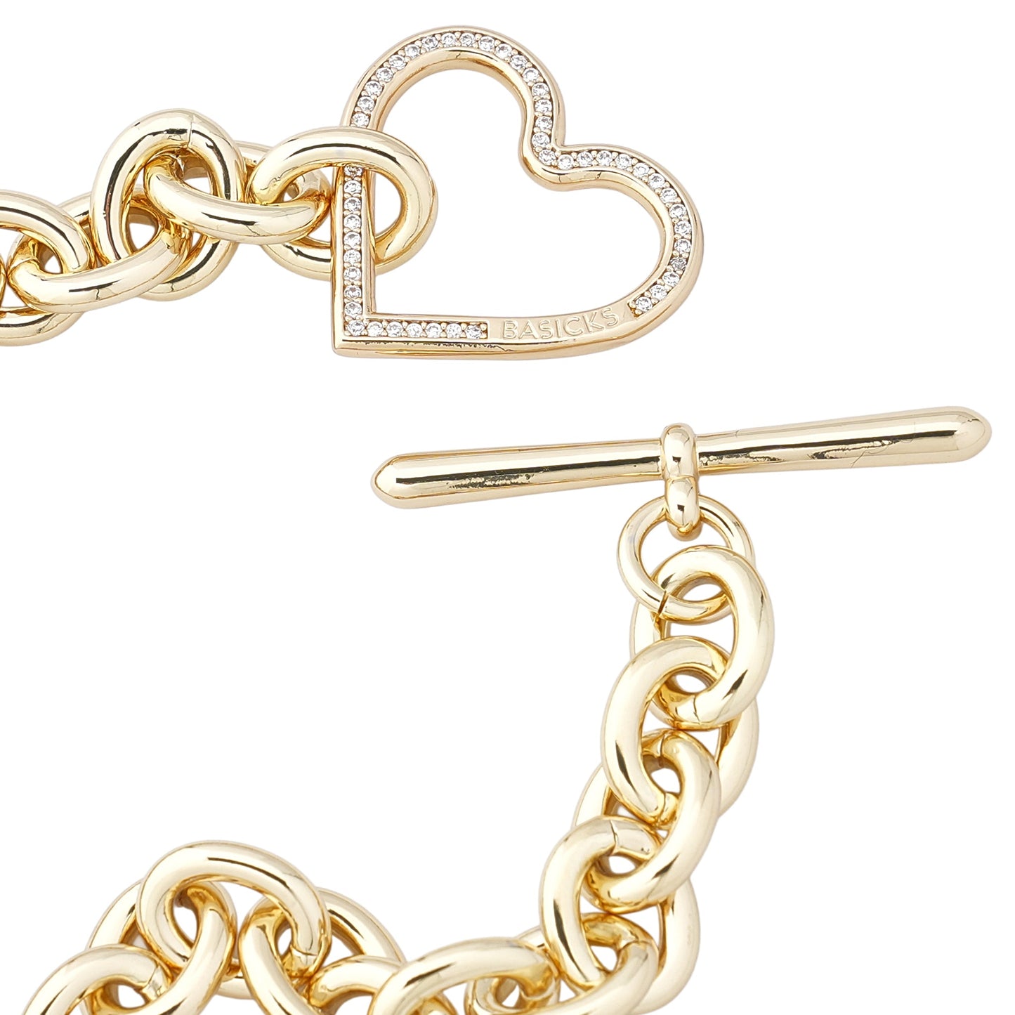 HEART LINK FLOW NECKLACE / GOLD