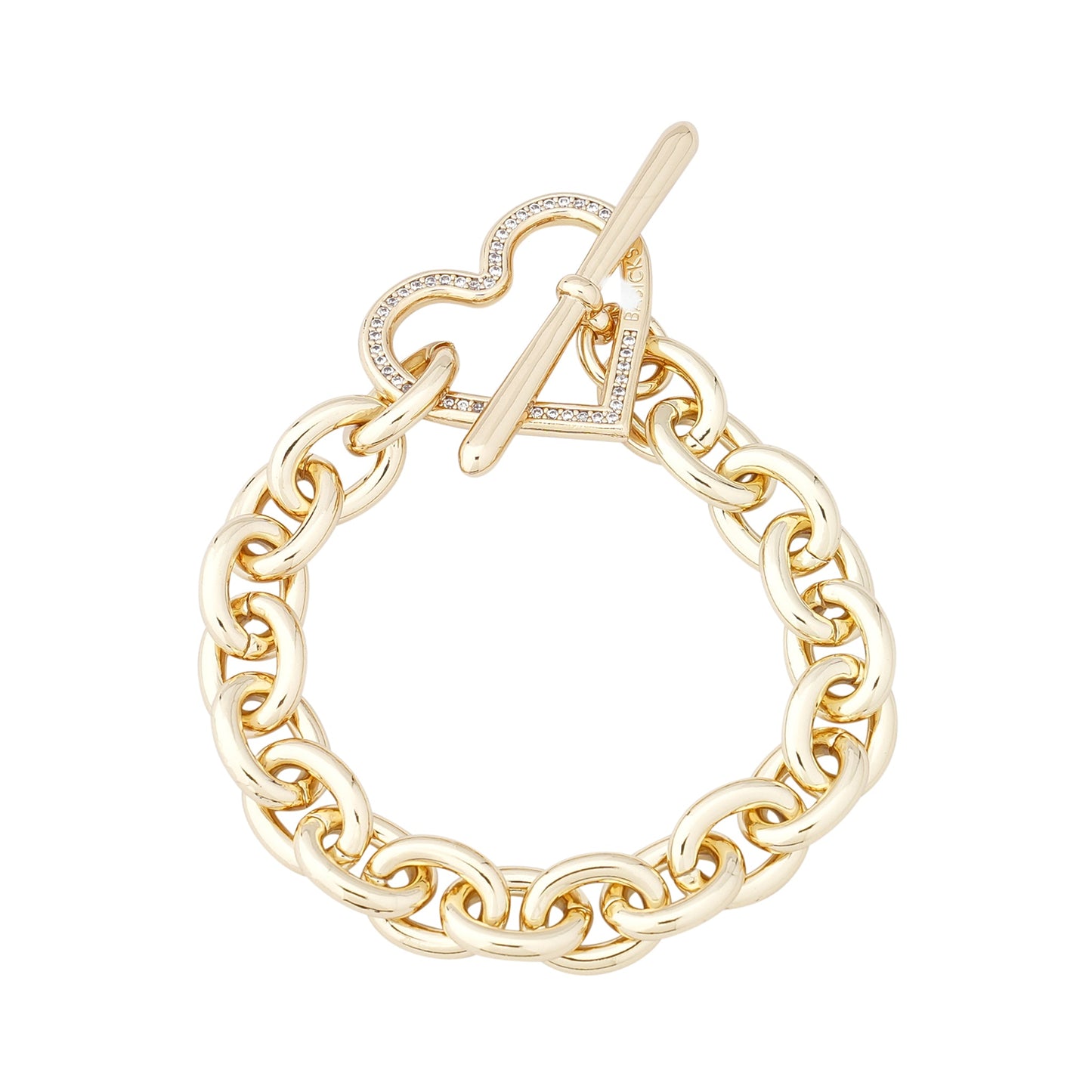 HEART LINK FLOW BRACELET / GOLD