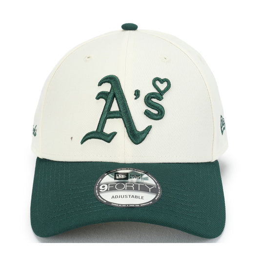 BASICKS x NEW ERA ATHLETICS CAP / WHITE/GREEN