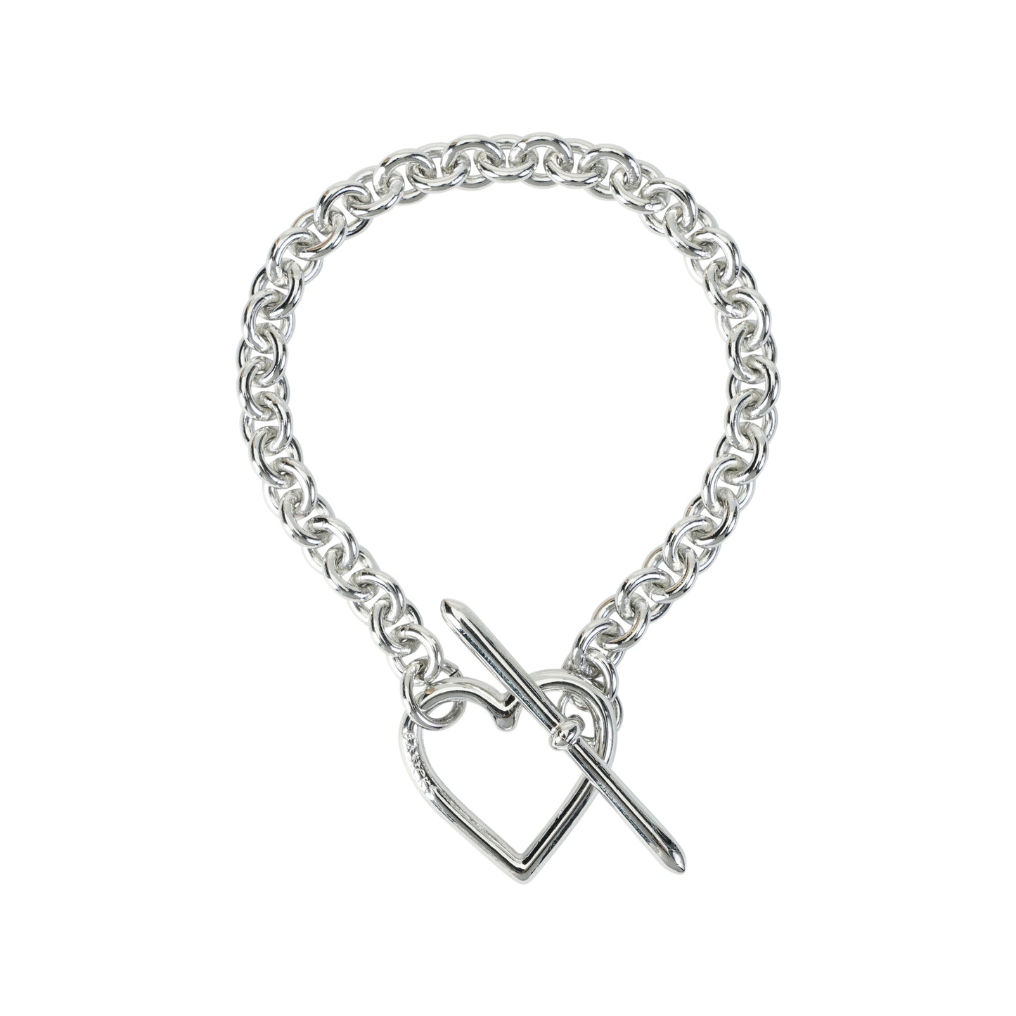 HEART BRACELET (SMALL LINK) / SILVER
