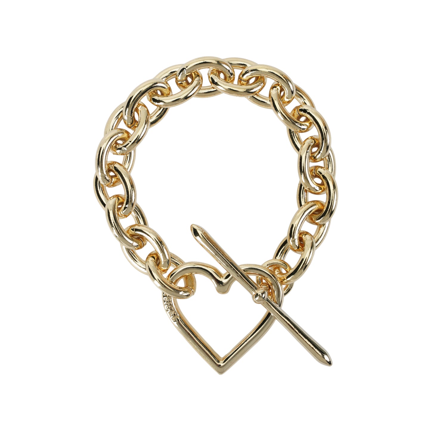 HEART BRACELET (MEDIUM LINK) / GOLD