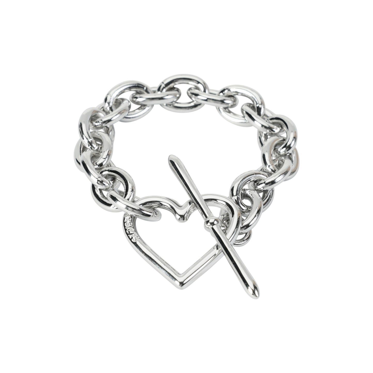 HEART BRACELET (MEDIUM LINK) / SILVER