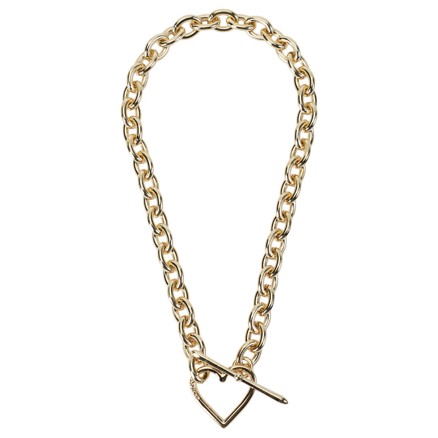 HEART NECKLACE (MEDIUM LINK) / GOLD