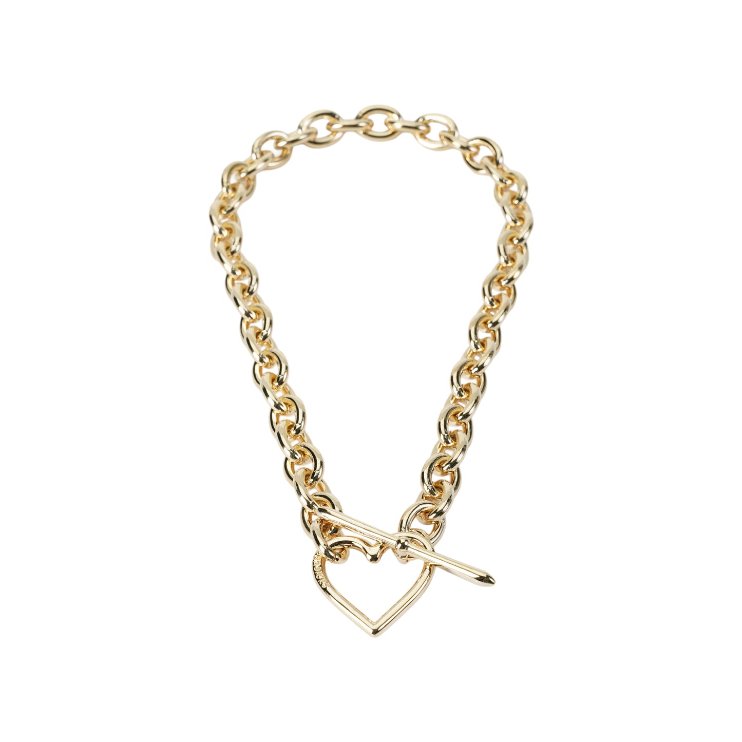 HEART NECKLACE (MEDIUM LINK) / GOLD