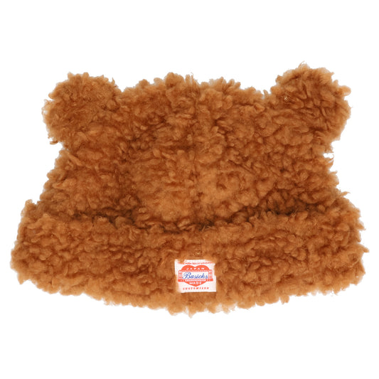 BEAR BEANIE / DARK BROWN