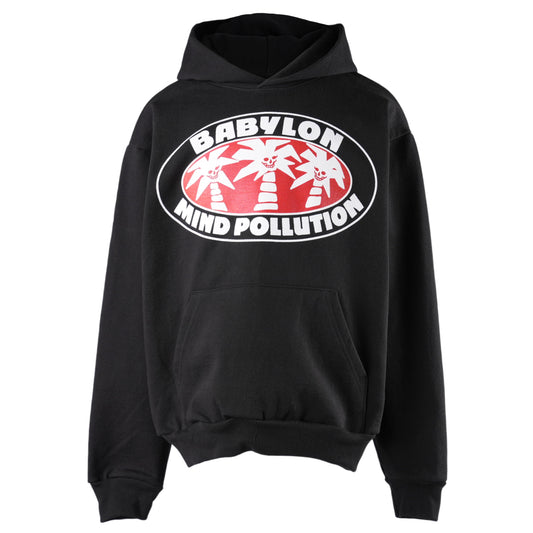 MIND POLLUTION HOODIE / BLACK