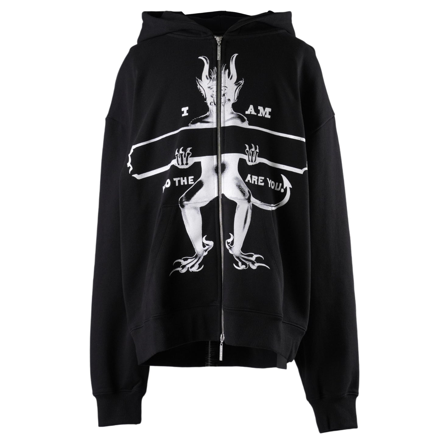 WHO THE DEVIL? HOODIE / BLACK