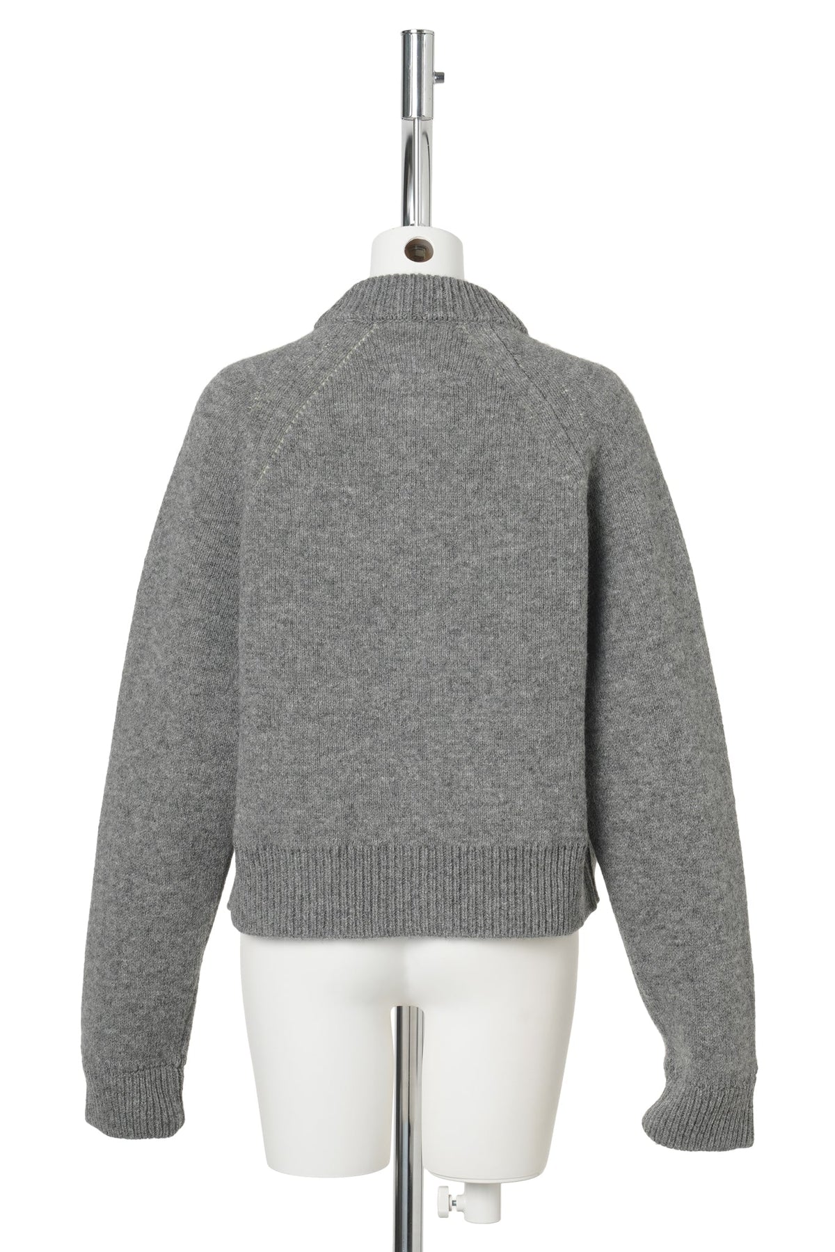 CREW NECK CARDIGAN / FLANNEL GREY