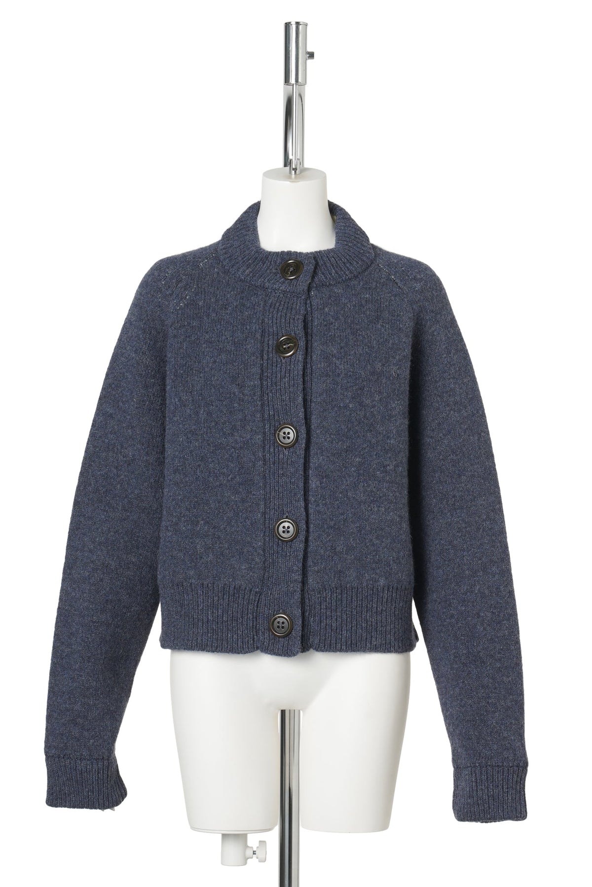 CREW NECK CARDIGAN / NAVY