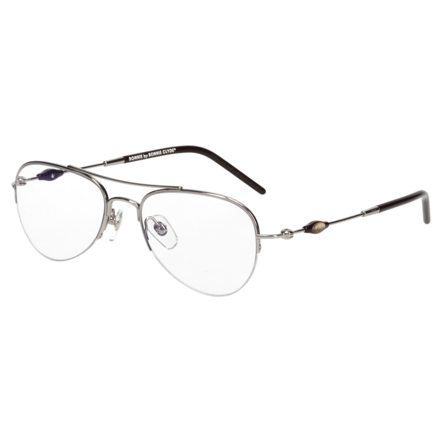 AUTOBIO / SILVER DARK BROWN & CLEAR LENS