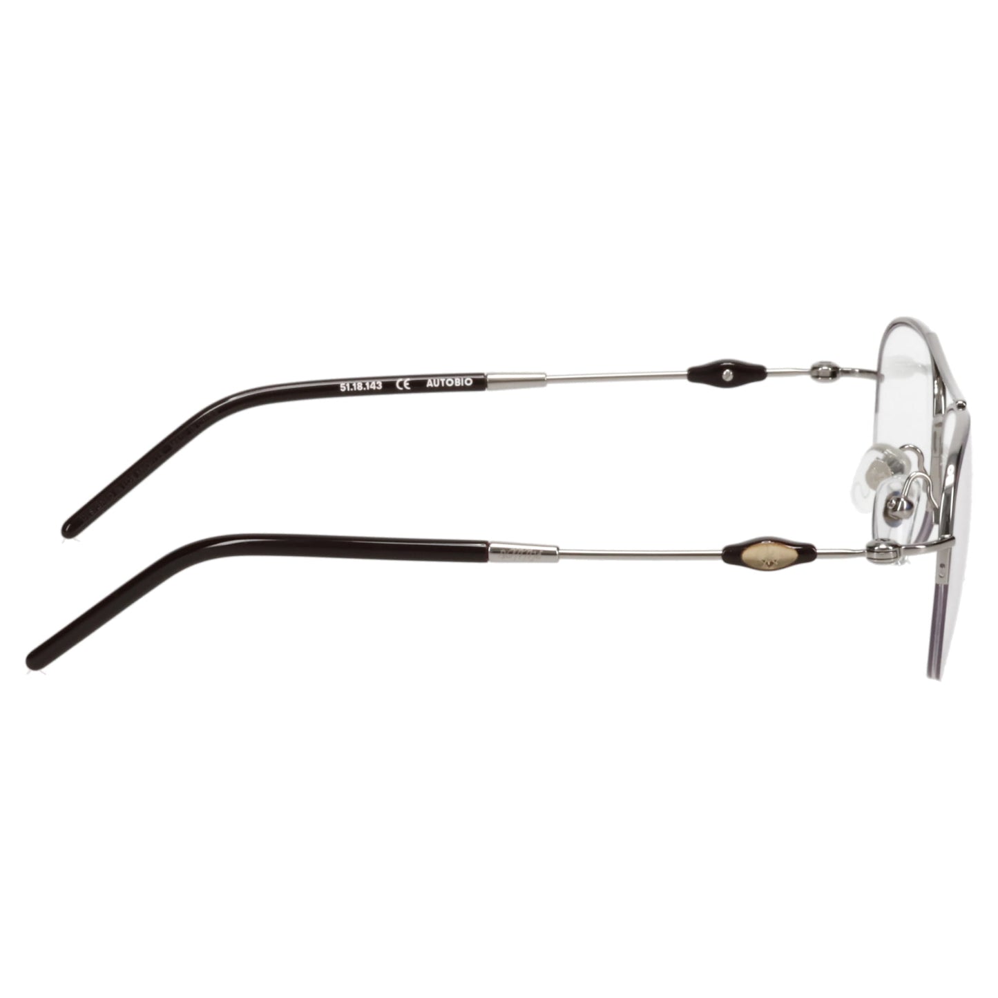 AUTOBIO / SILVER DARK BROWN & CLEAR LENS