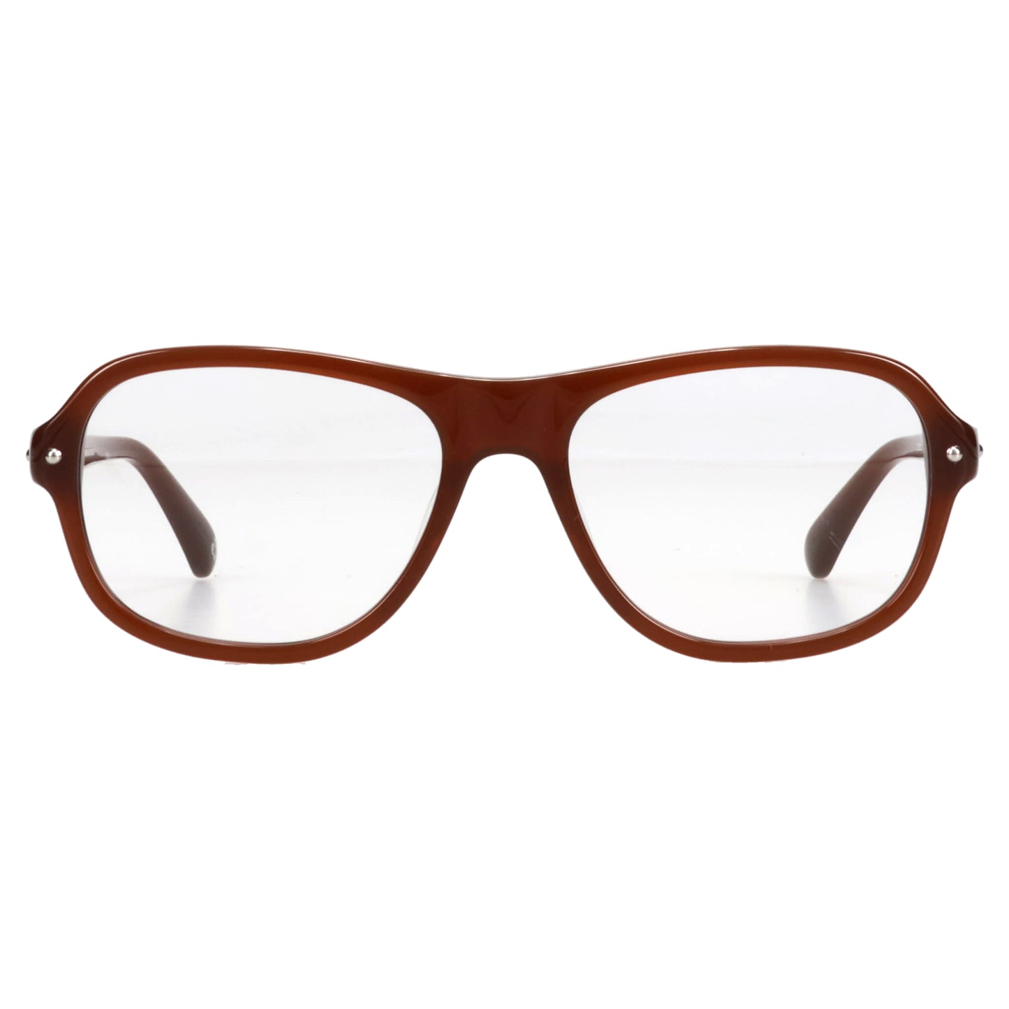 BOSS FIGH / DARK BROWN & CLEAR LENS