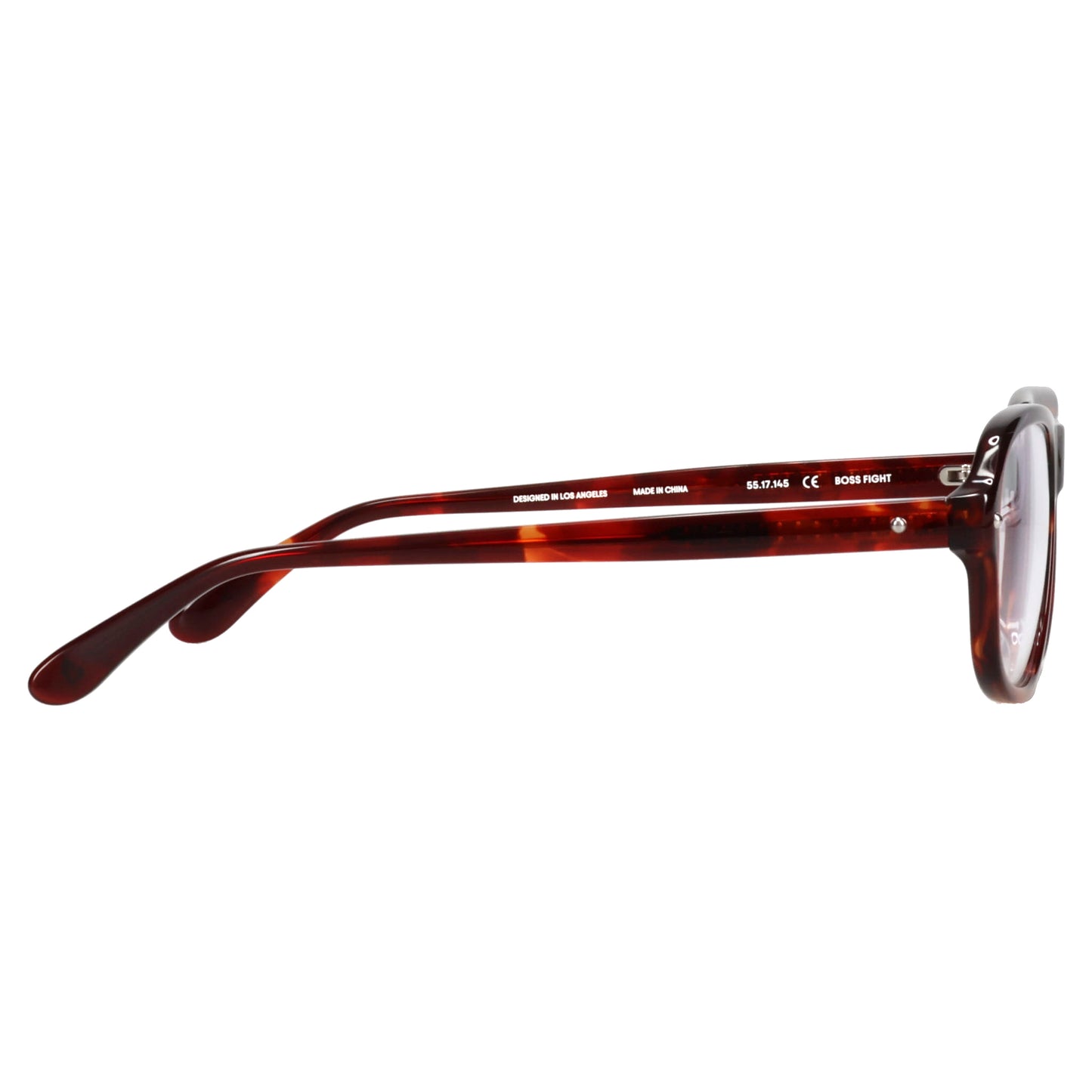 BOSS FIGH / RED TORTOISE & CLEAR LENS