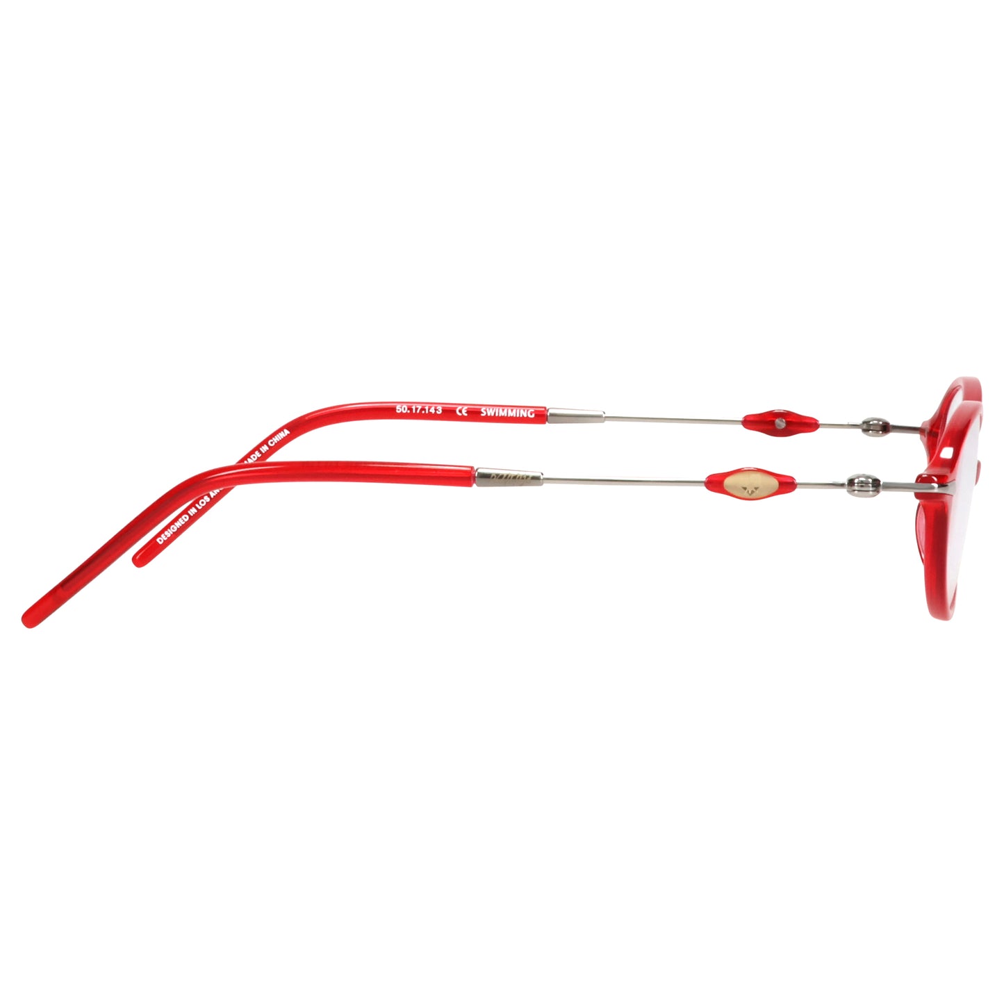 SWIMMING / SILVER LAYERED RED  & CLEAR LENS