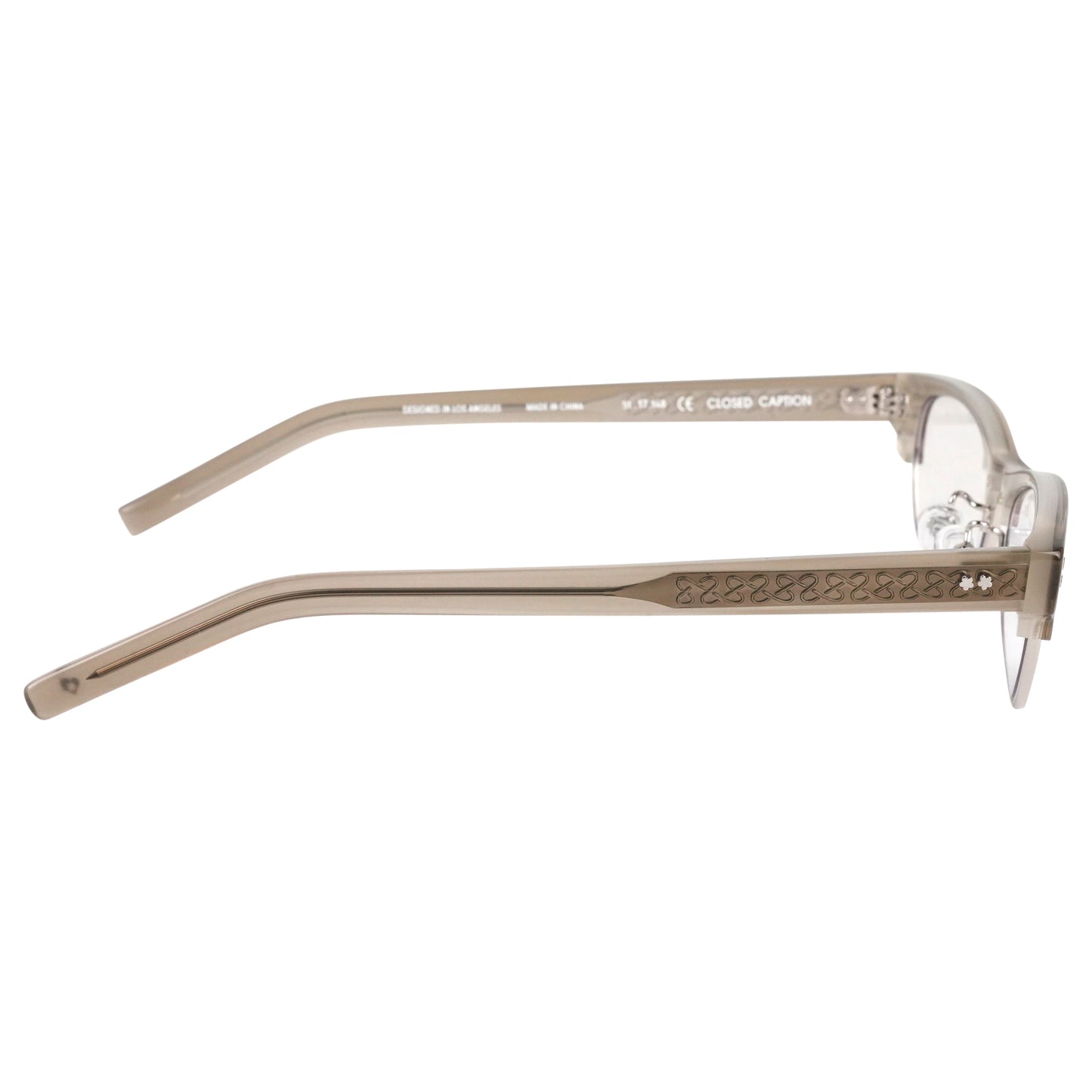 CLOSED CAPTION / GREY & CLEAR LENS