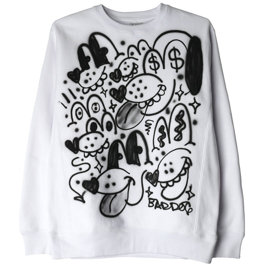 AIRBRUSH CREWNECKS / WHITE