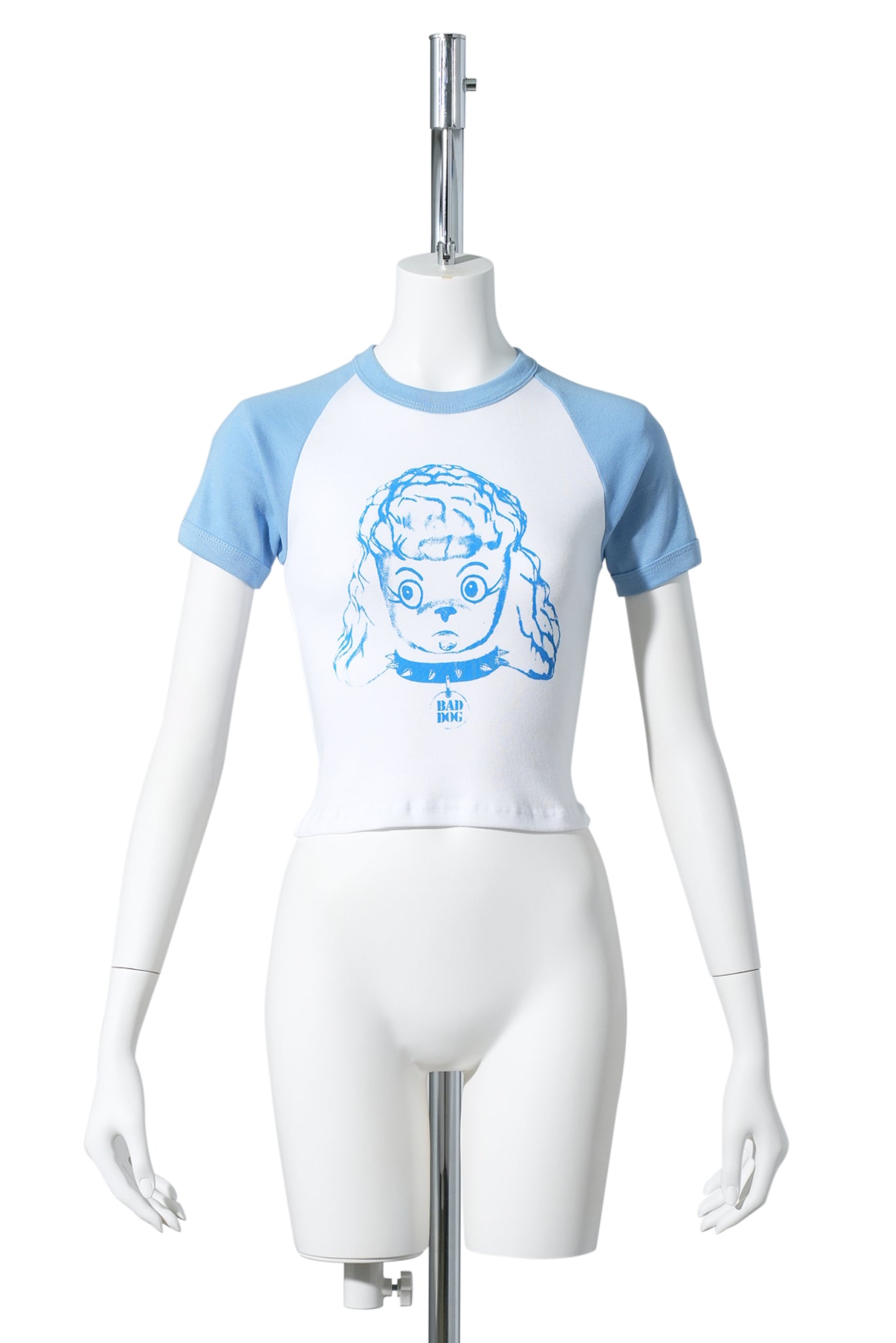 DOGGY RAGLON SHIRT / WHITE/SAX