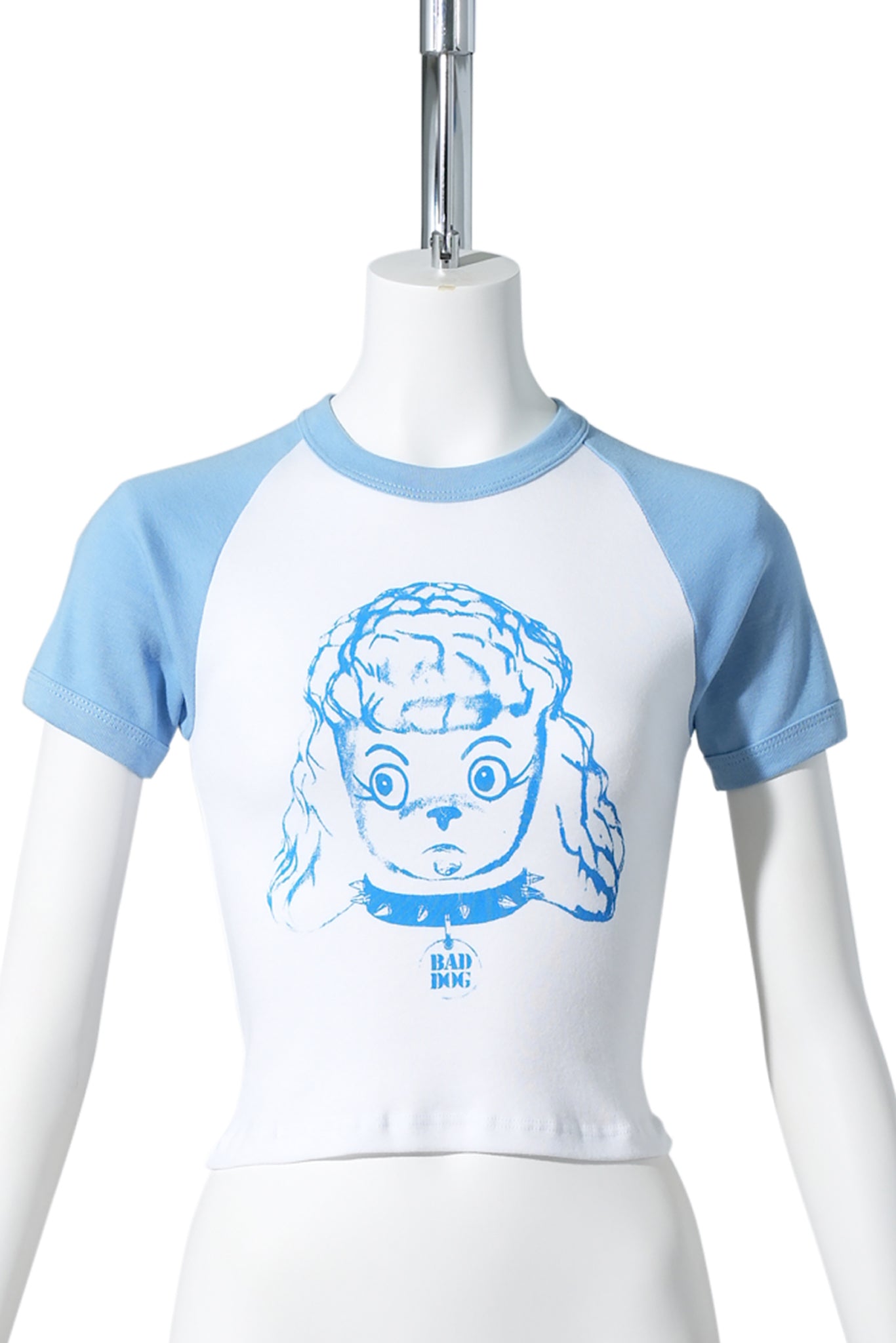 DOGGY RAGLON SHIRT / WHITE/SAX