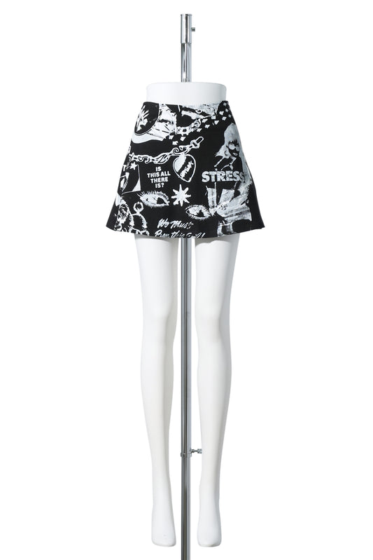 DIVINE SKIRT / BLACK/WHITE