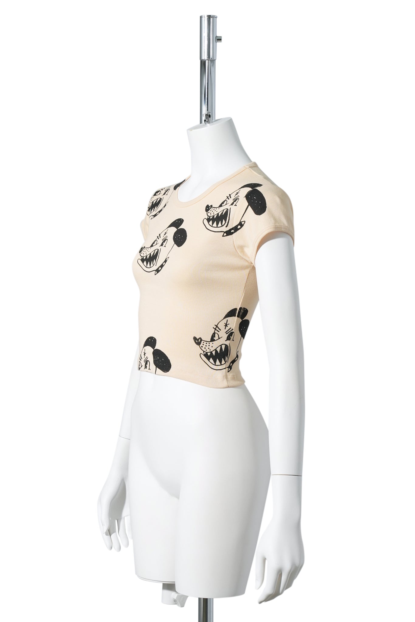 BAD DOG ALL OVER PRINT BABY TEE / BEIGE