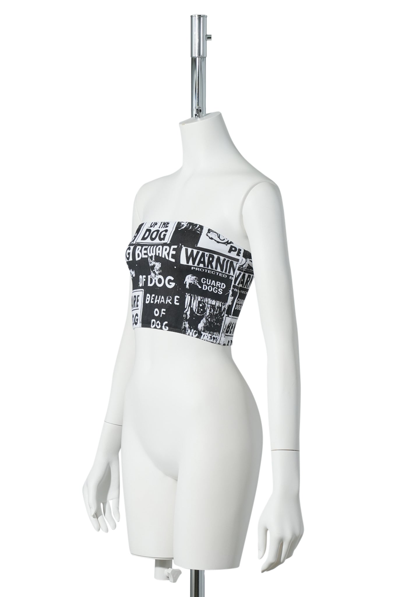 BEWARE OF DOG TUBE TOP / WHITE
