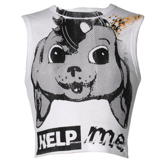 HELP ME DOG TANK / WHITE