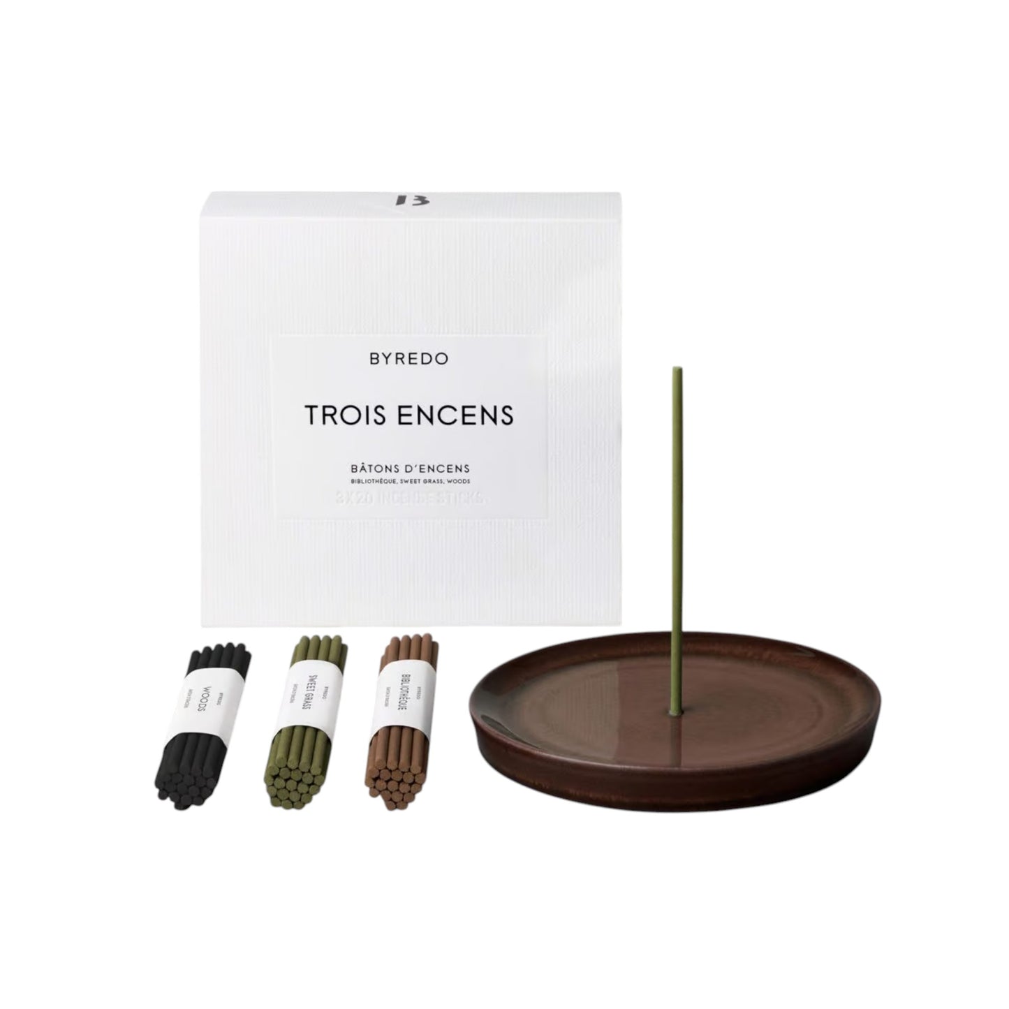 TROIS ENCENS SET / BIBLIOTHEQUE/WOODS/SWEET GRASS